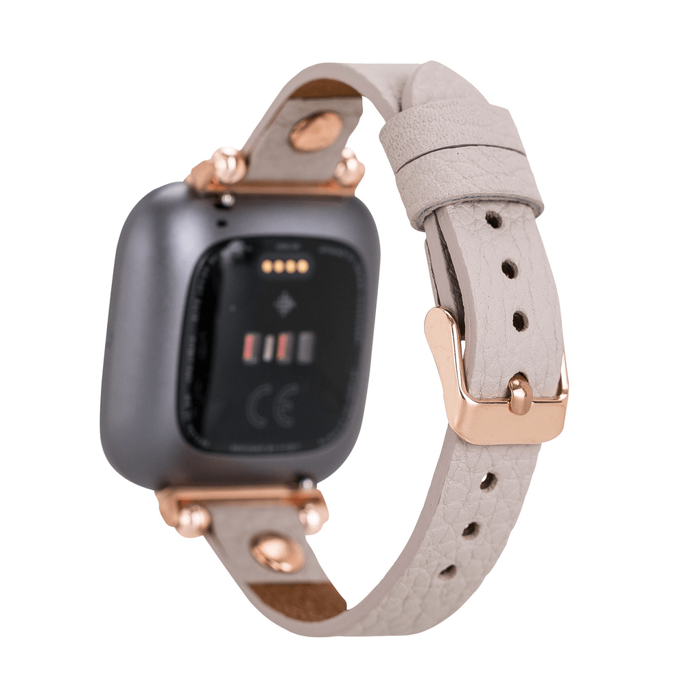 Genuine Leather Watch Band for Fitbit Versa 2 - Ferro