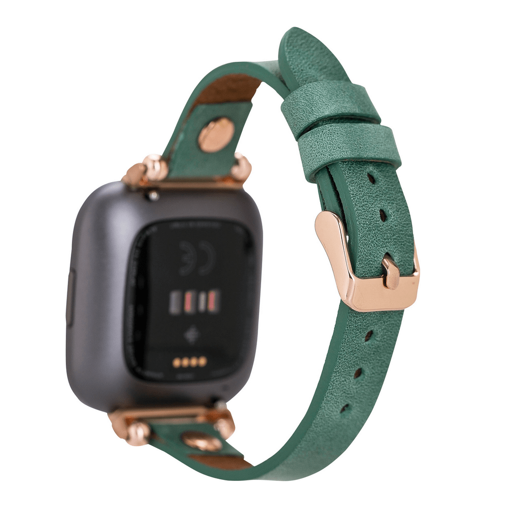Genuine Leather Watch Band for Fitbit Versa 2 - Ferro