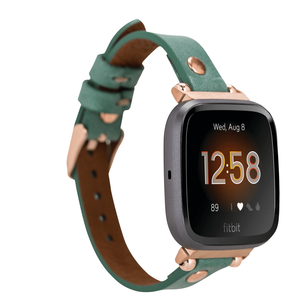 Genuine Leather Watch Band for Fitbit Versa 2 - Ferro