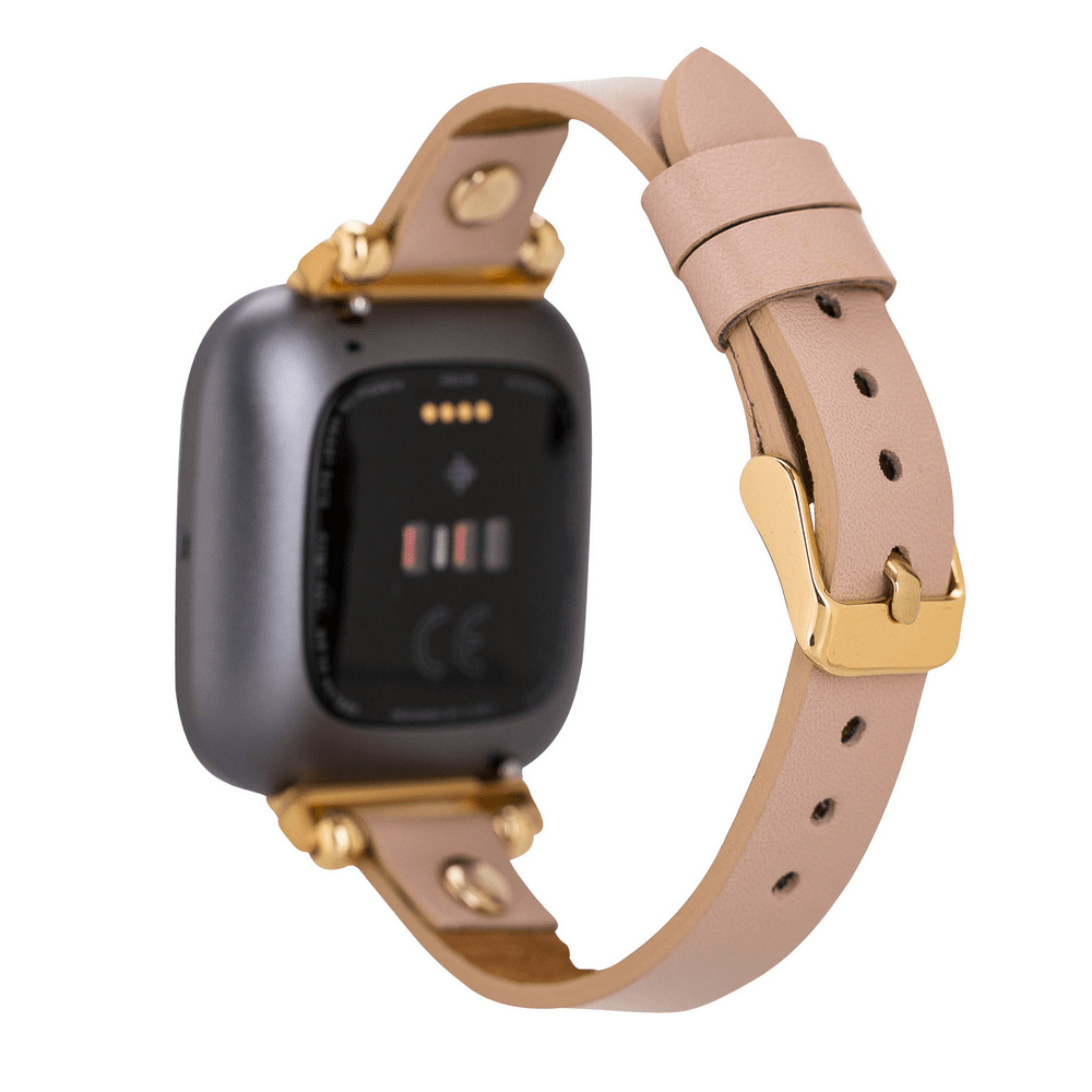 Genuine Leather Watch Band for Fitbit Versa 2 - Ferro