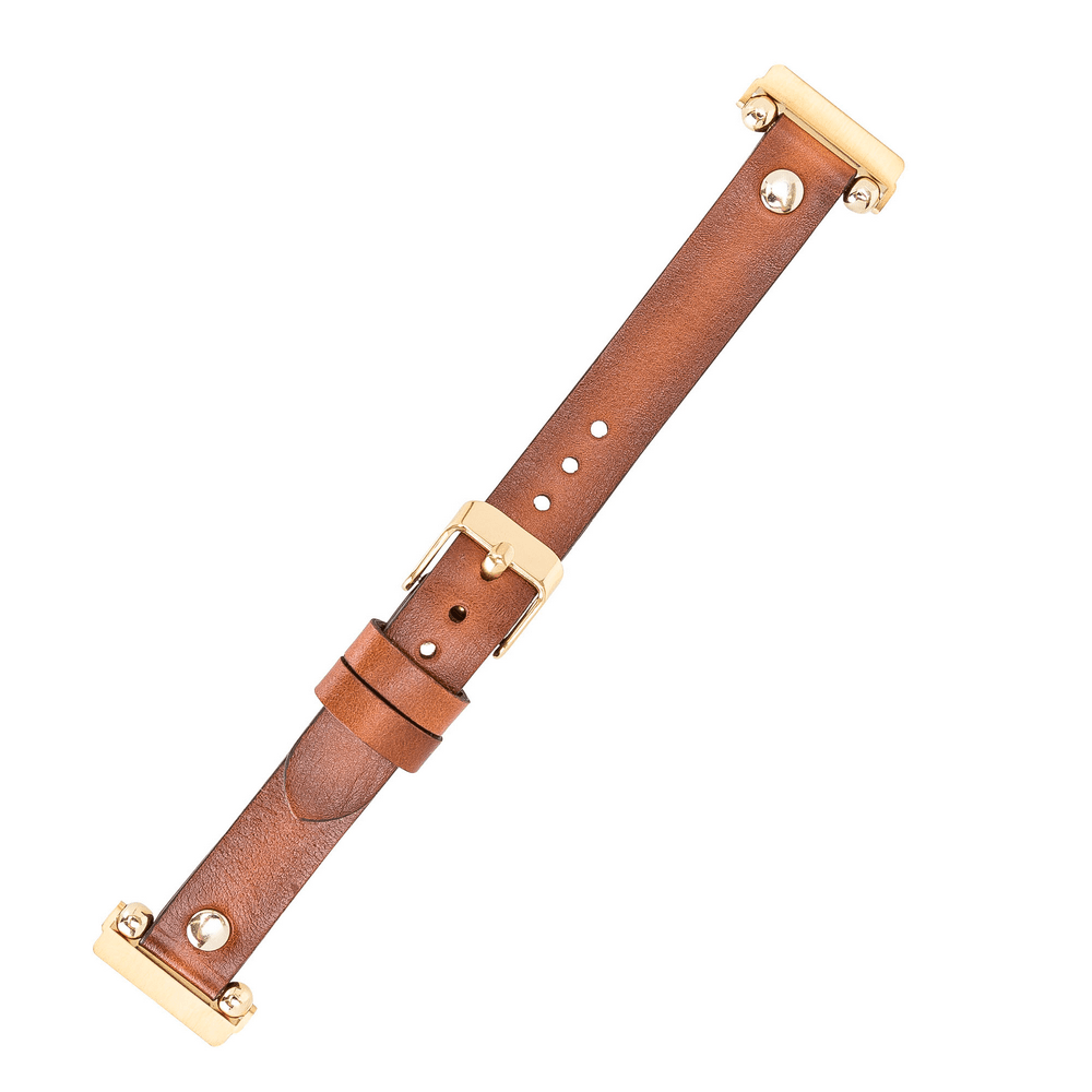 Genuine Leather Watch Band for Fitbit Versa 2 - Ferro