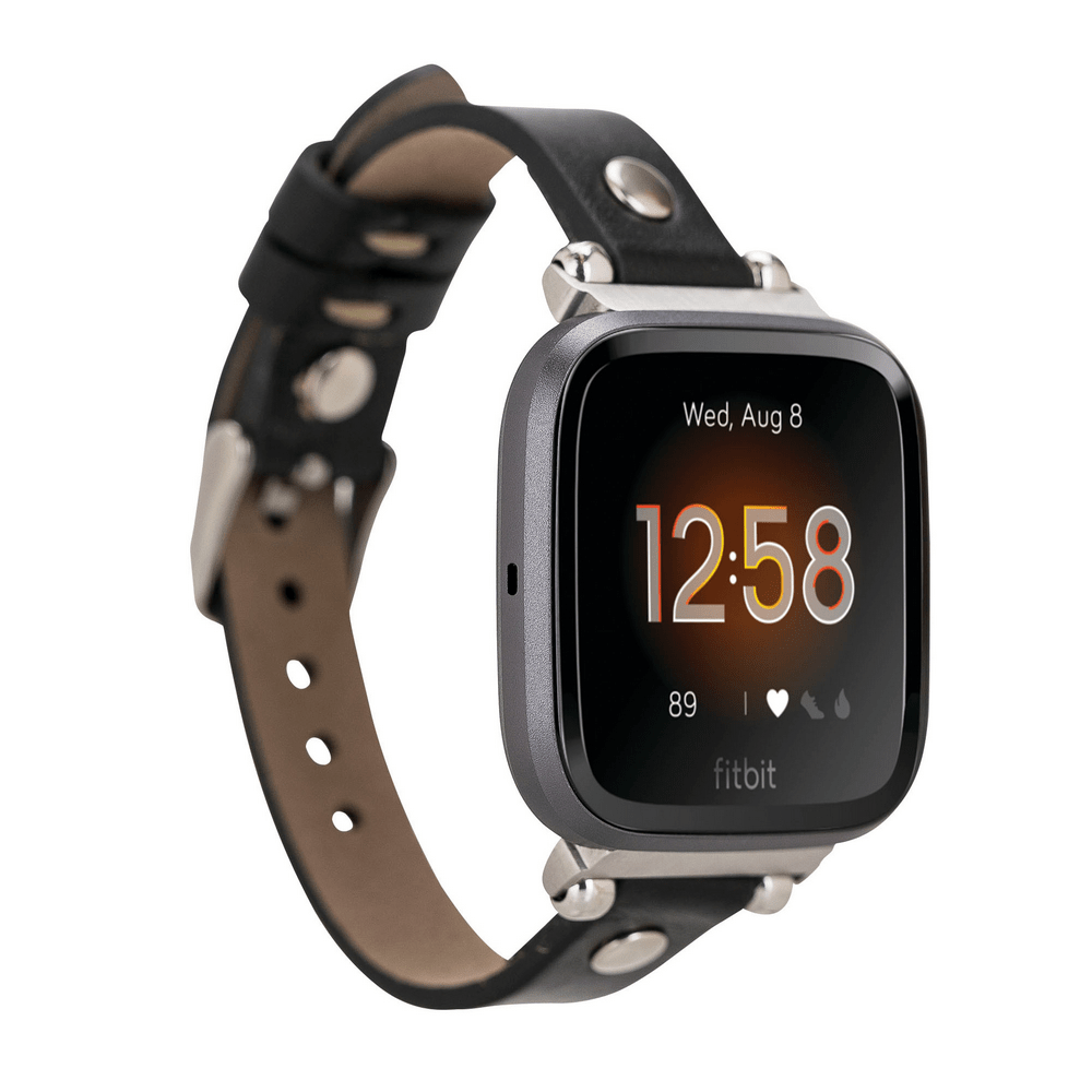 Genuine Leather Watch Band for Fitbit Versa 2 - Ferro