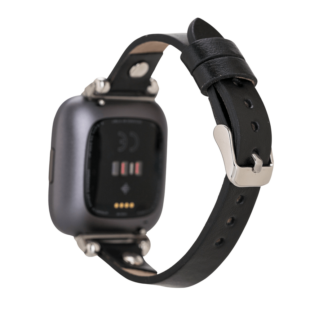 Genuine Leather Watch Band for Fitbit Versa 2 - Ferro