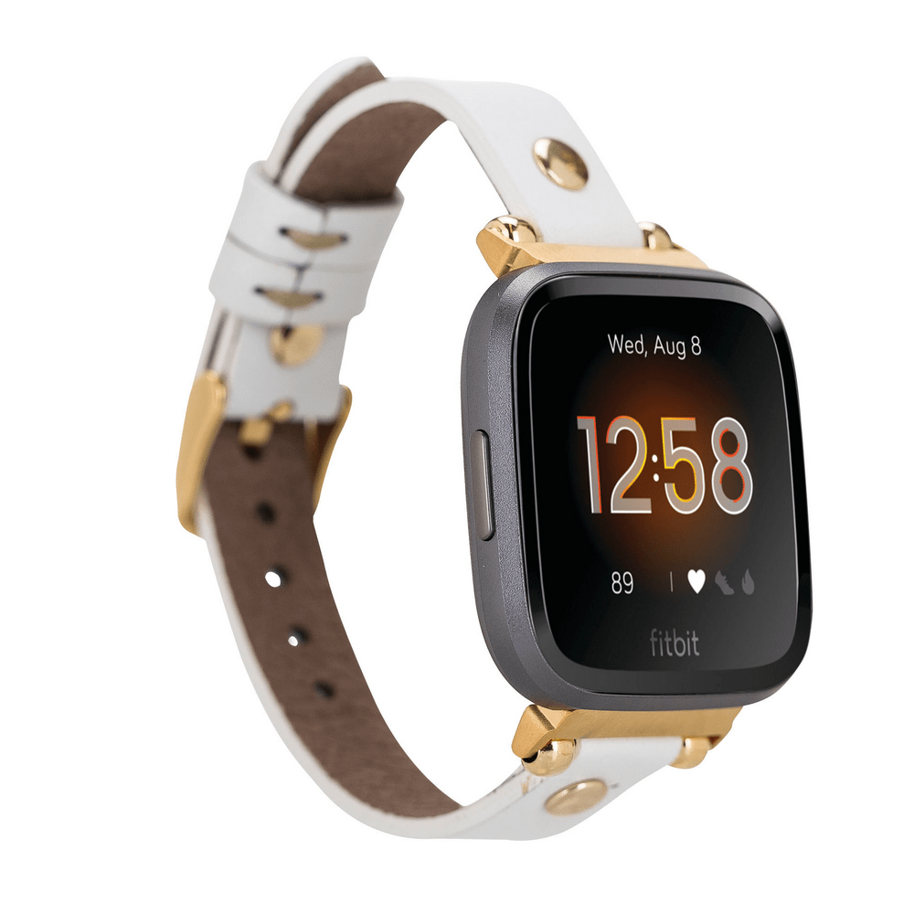 Genuine Leather Watch Band for Fitbit Versa 2 - Ferro