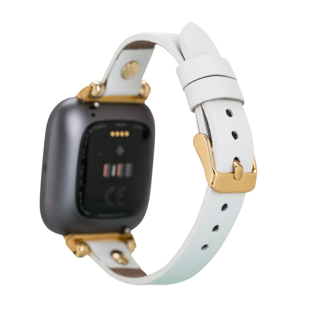 Genuine Leather Watch Band for Fitbit Versa 2 - Ferro
