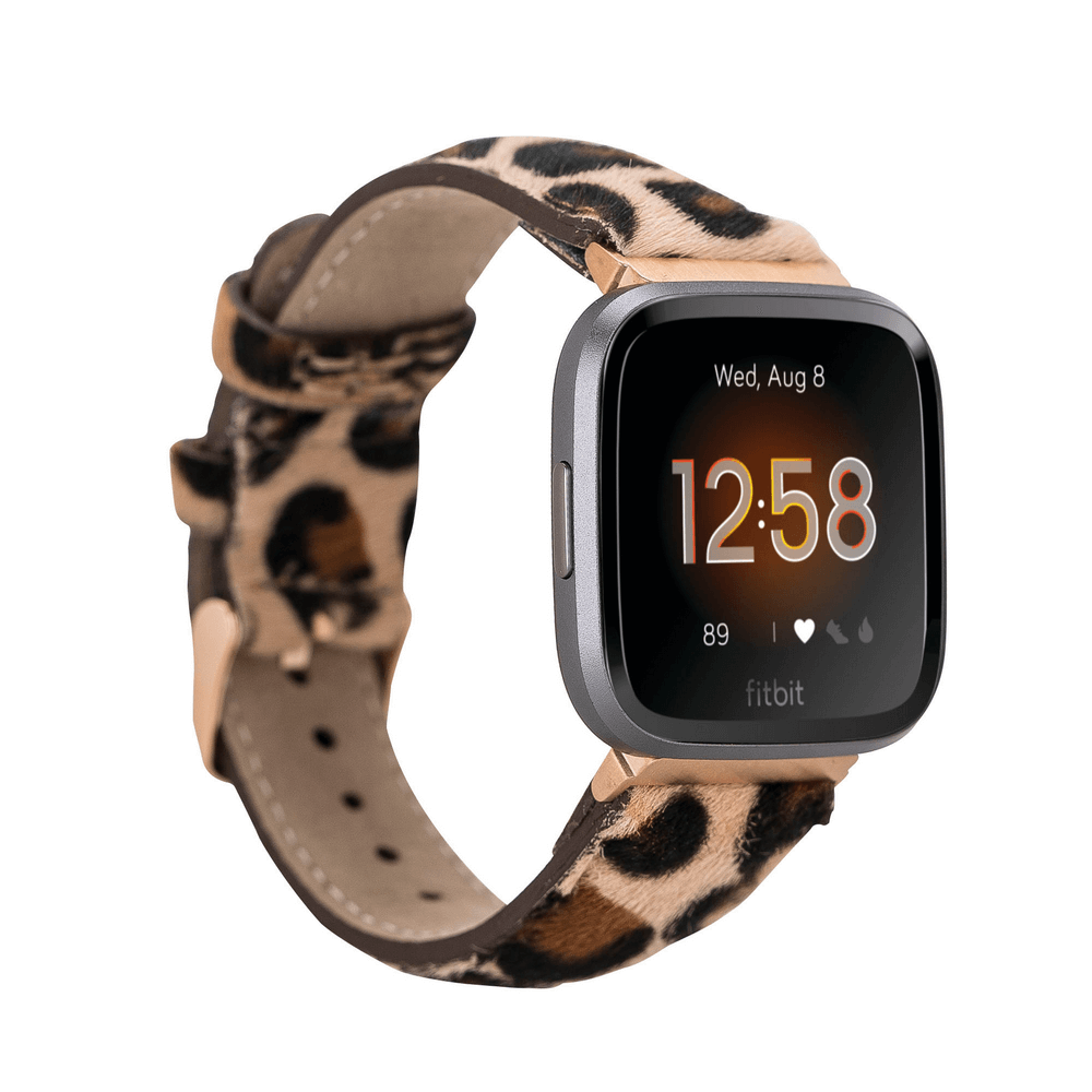 Genuine Leather Watch Band for Fitbit Versa 2 - Ferro