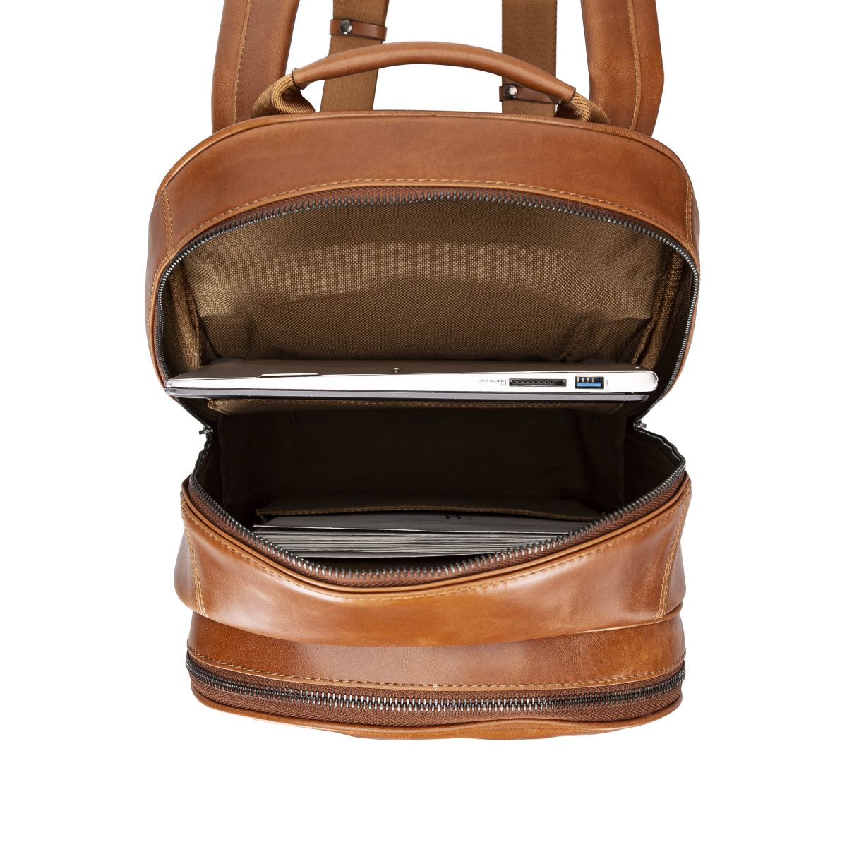 Malin Leather Laptop Backpack Bag