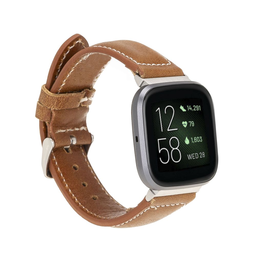 Leather Fitbit Watch Bands - NM1 Classic Stitched