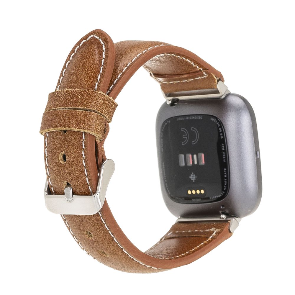 Leather Fitbit Watch Bands - NM1 Classic Stitched