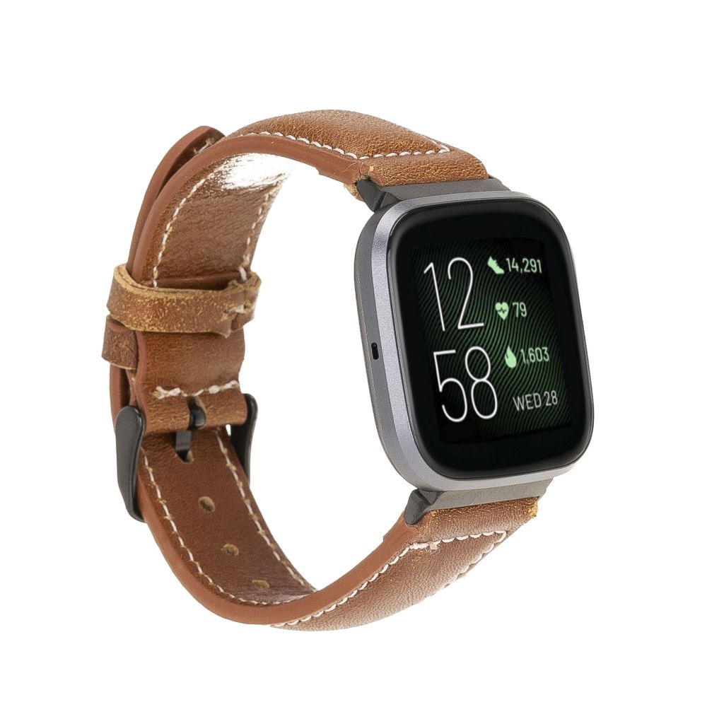 Leather Fitbit Watch Bands - NM1 Classic Stitched