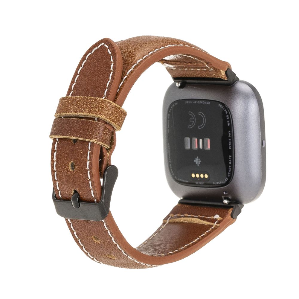 Leather Fitbit Watch Bands - NM1 Classic Stitched