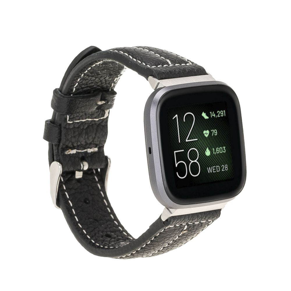 Leather Fitbit Watch Bands - NM3 Classic Stitched