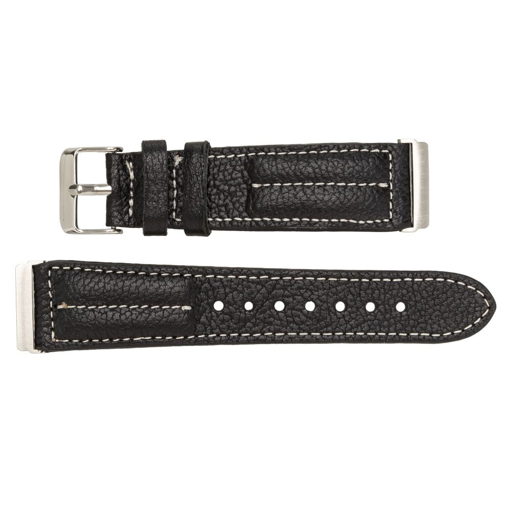 Leather Fitbit Watch Bands - NM3 Classic Stitched