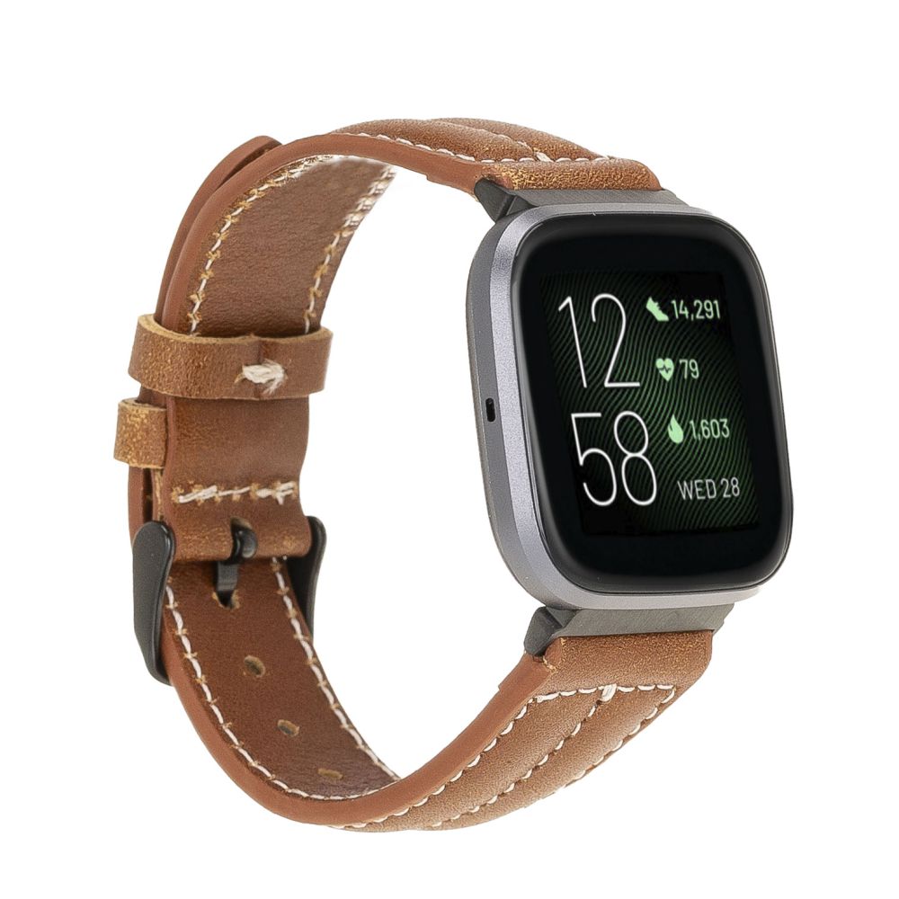 Leather Fitbit Watch Bands - NM3 Classic Stitched