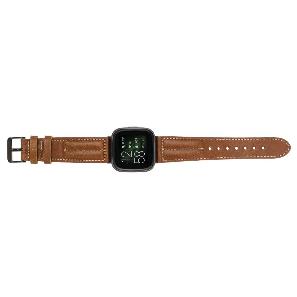 Leather Fitbit Watch Bands - NM3 Classic Stitched