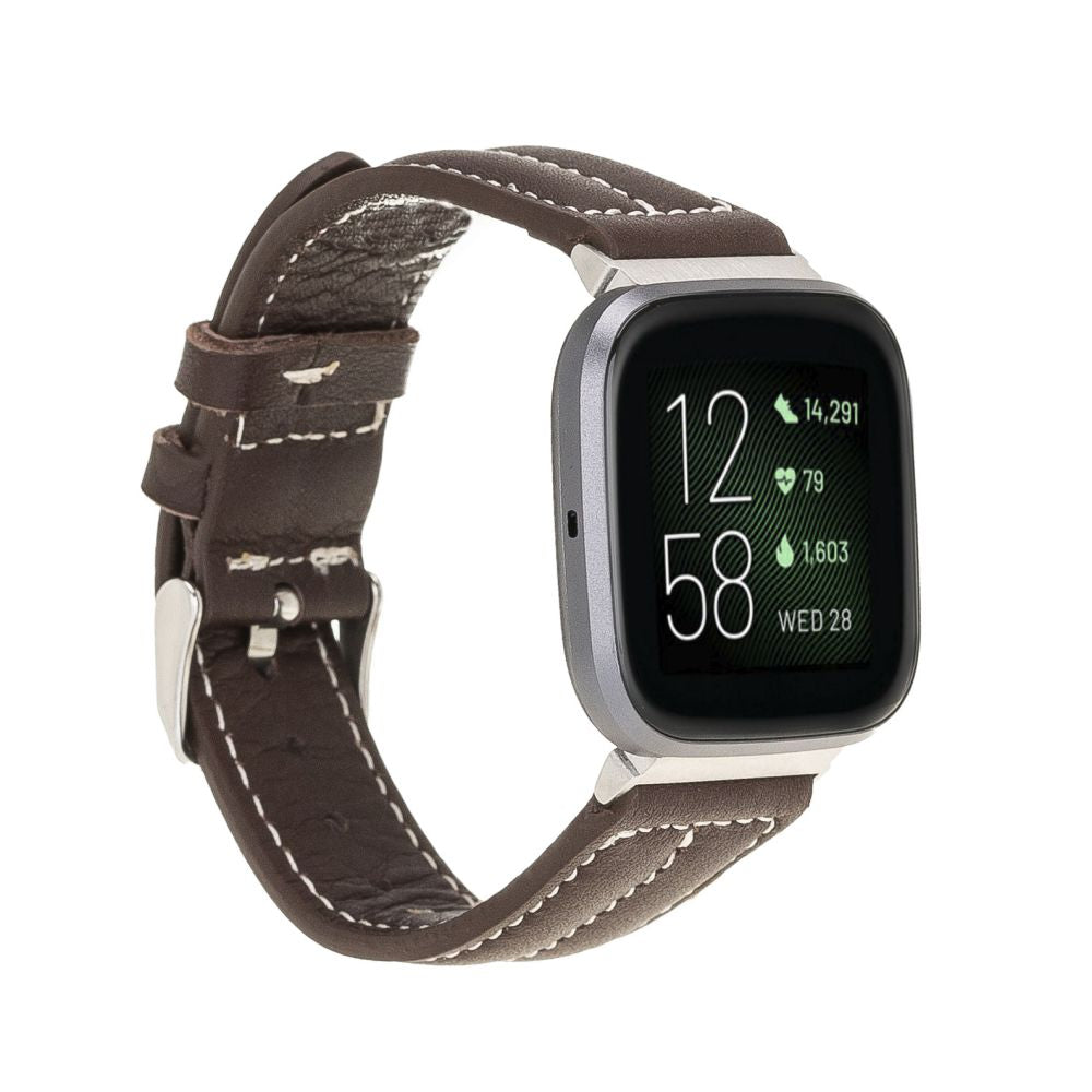 Leather Fitbit Watch Bands - NM3 Classic Stitched