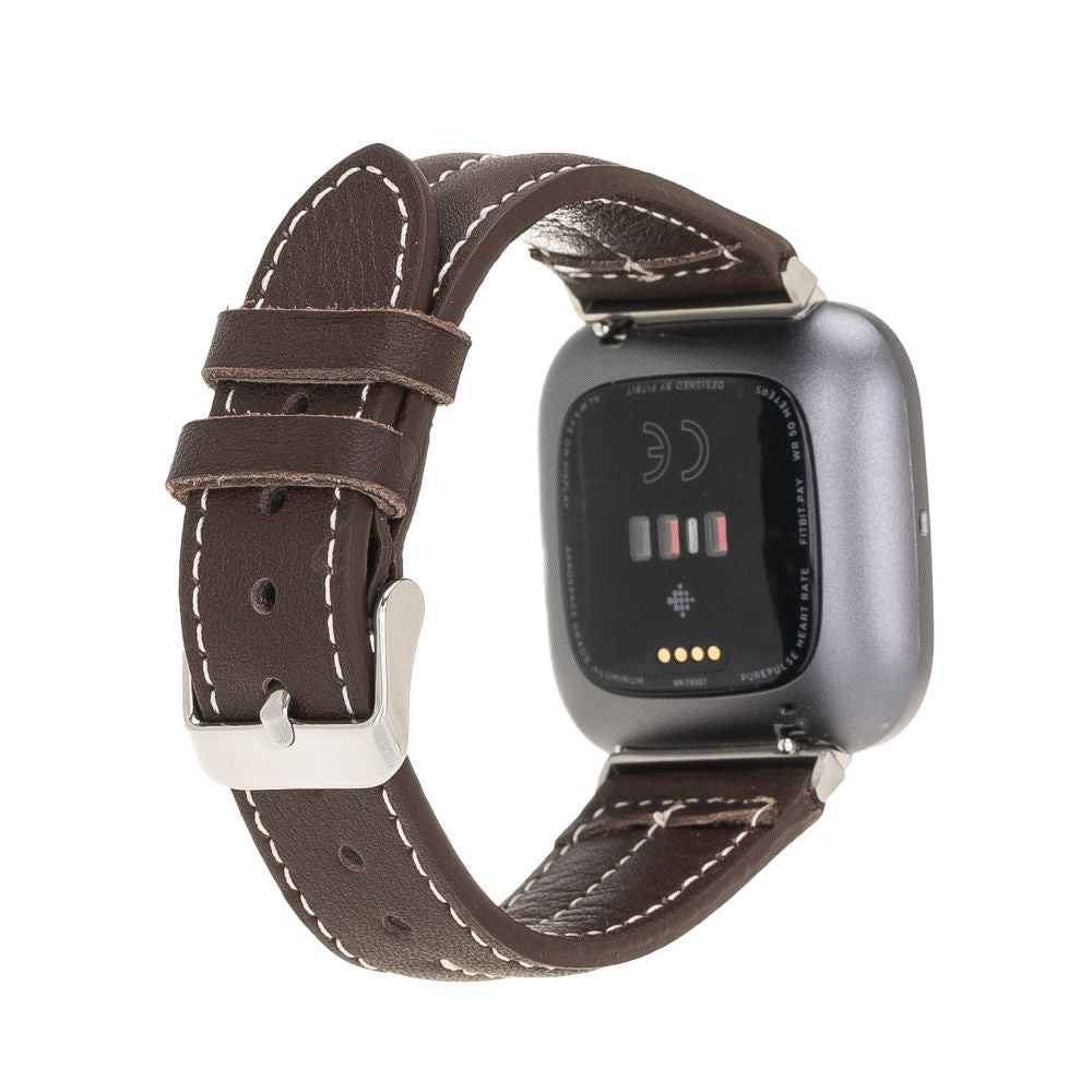 Leather Fitbit Watch Bands - NM3 Classic Stitched