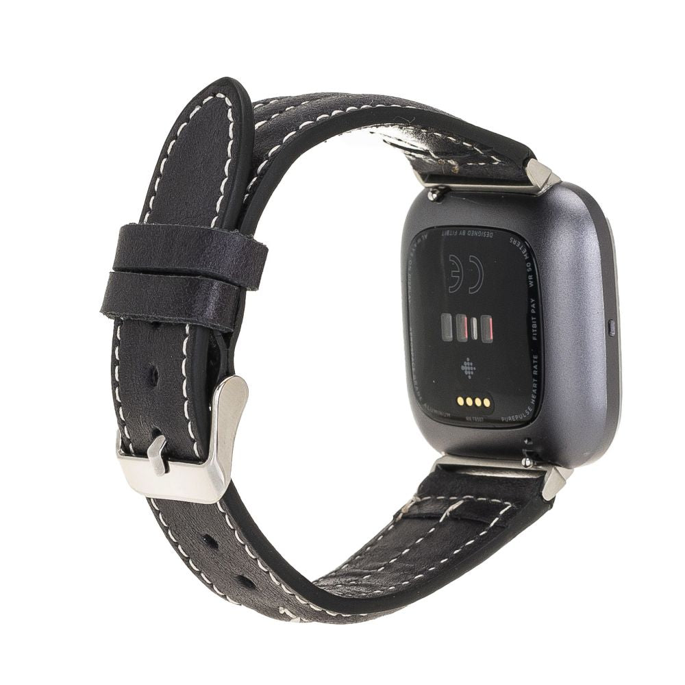 Leather Fitbit Watch Bands - NM3 Classic Stitched