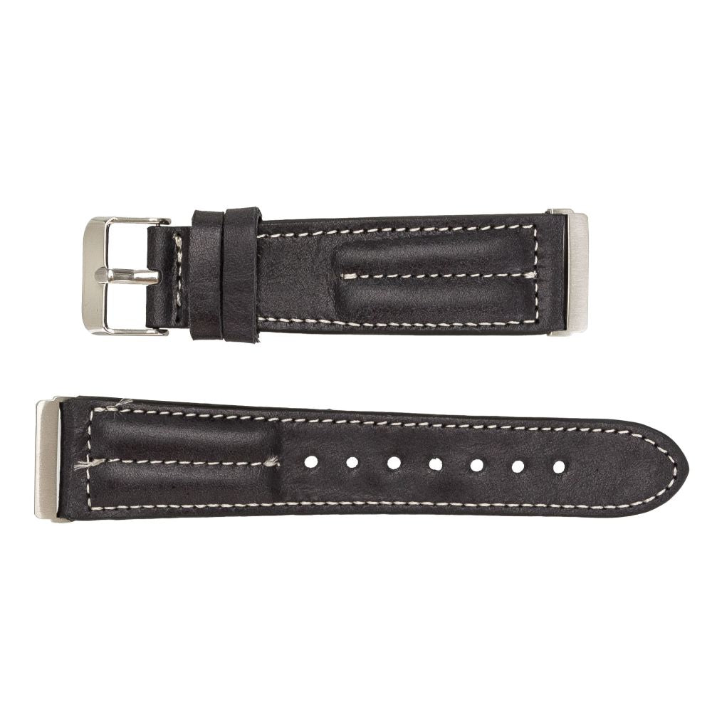 Leather Fitbit Watch Bands - NM3 Classic Stitched