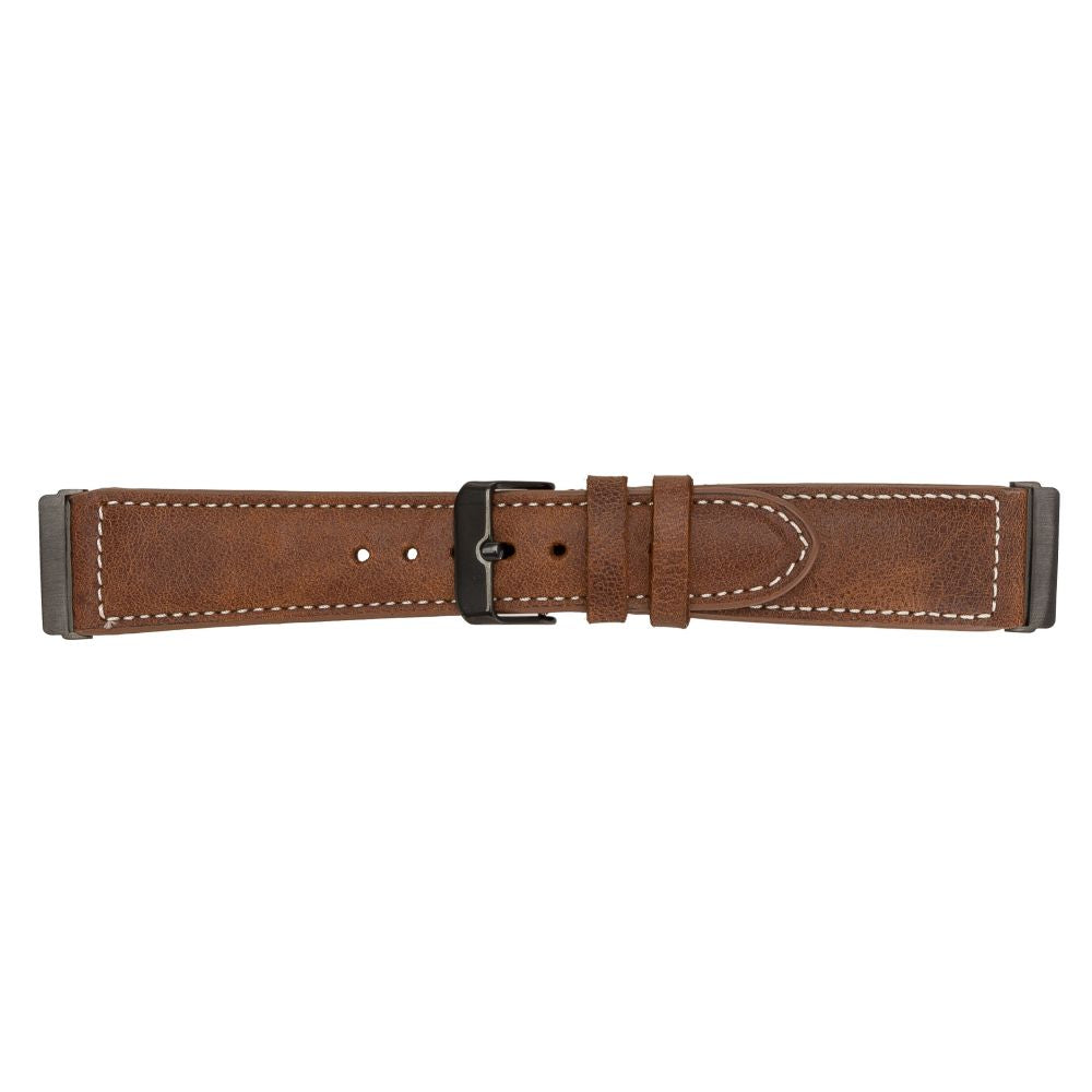 Leather Fitbit Watch Bands - NM4 Classic Stitched