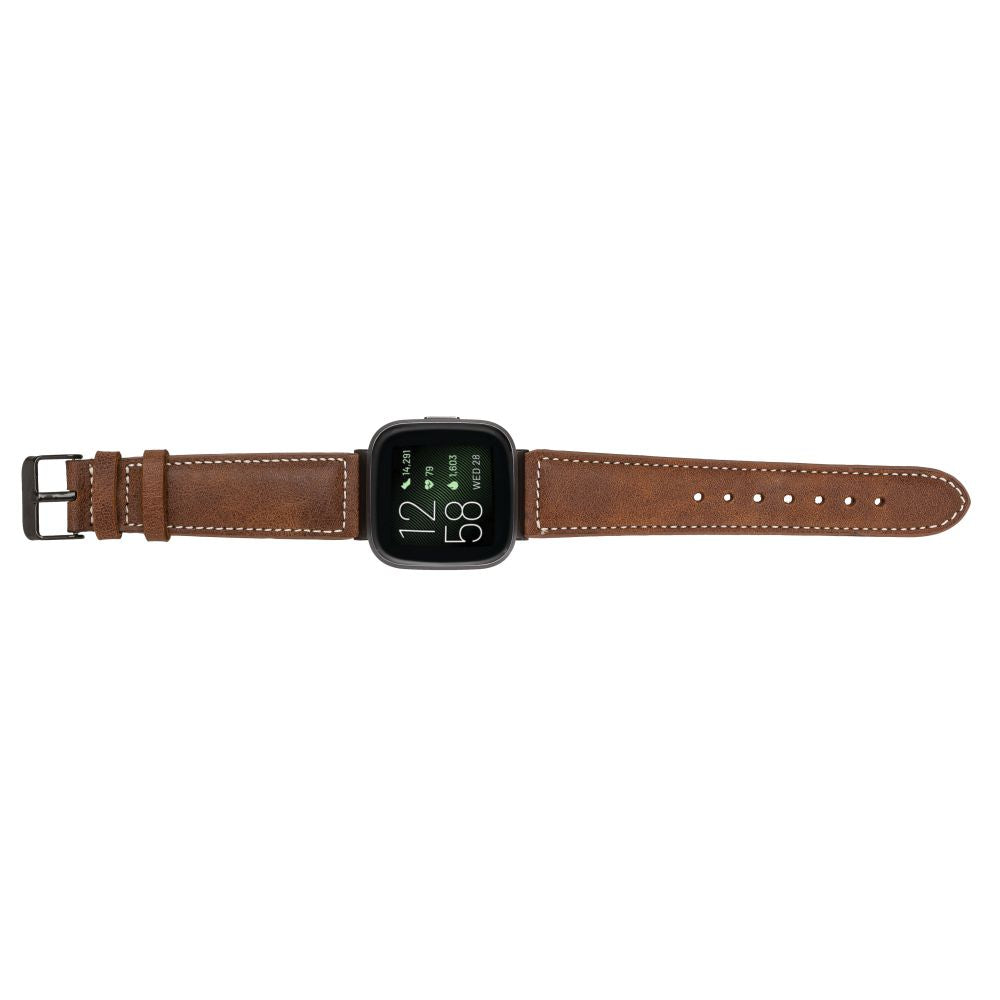 Leather Fitbit Watch Bands - NM4 Classic Stitched