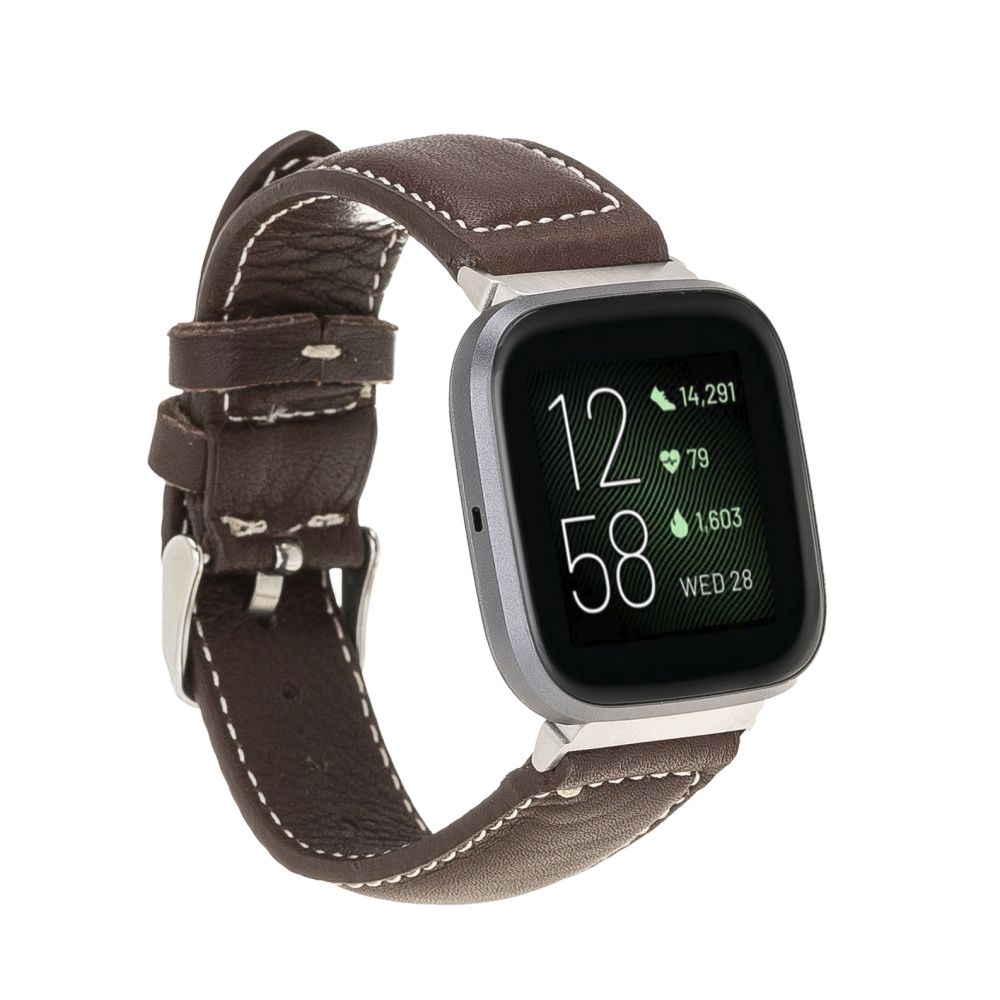 Leather Fitbit Watch Bands - NM4 Classic Stitched