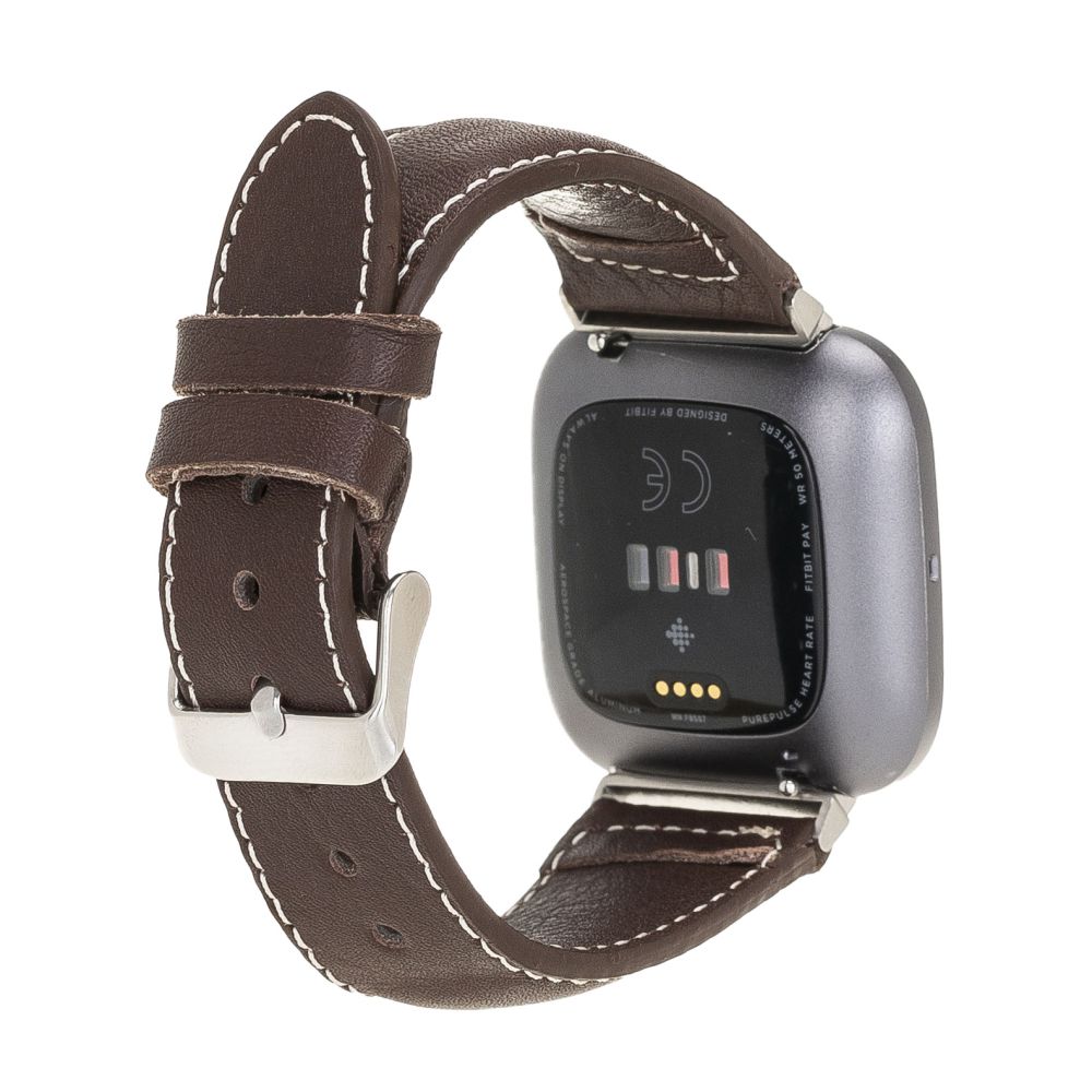 Leather Fitbit Watch Bands - NM4 Classic Stitched