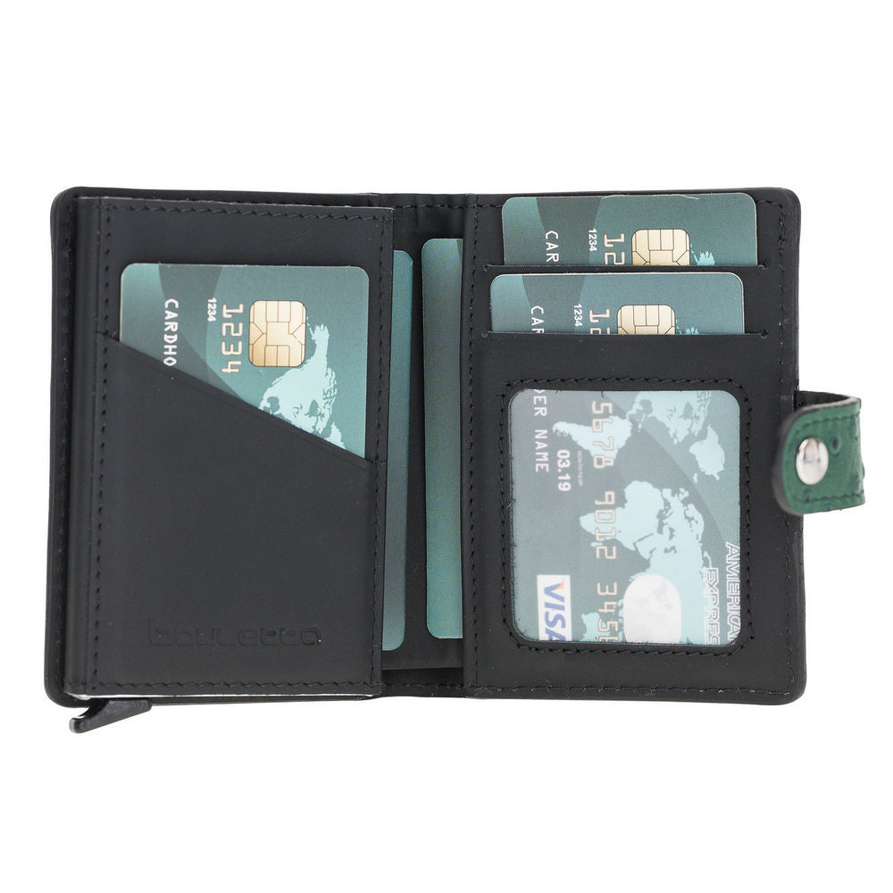Palermo Mechanical Leather Card Holder Wallet