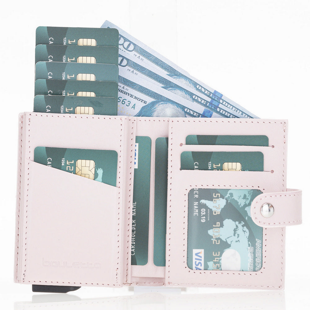 Palermo Mechanical Leather Card Holder Wallet
