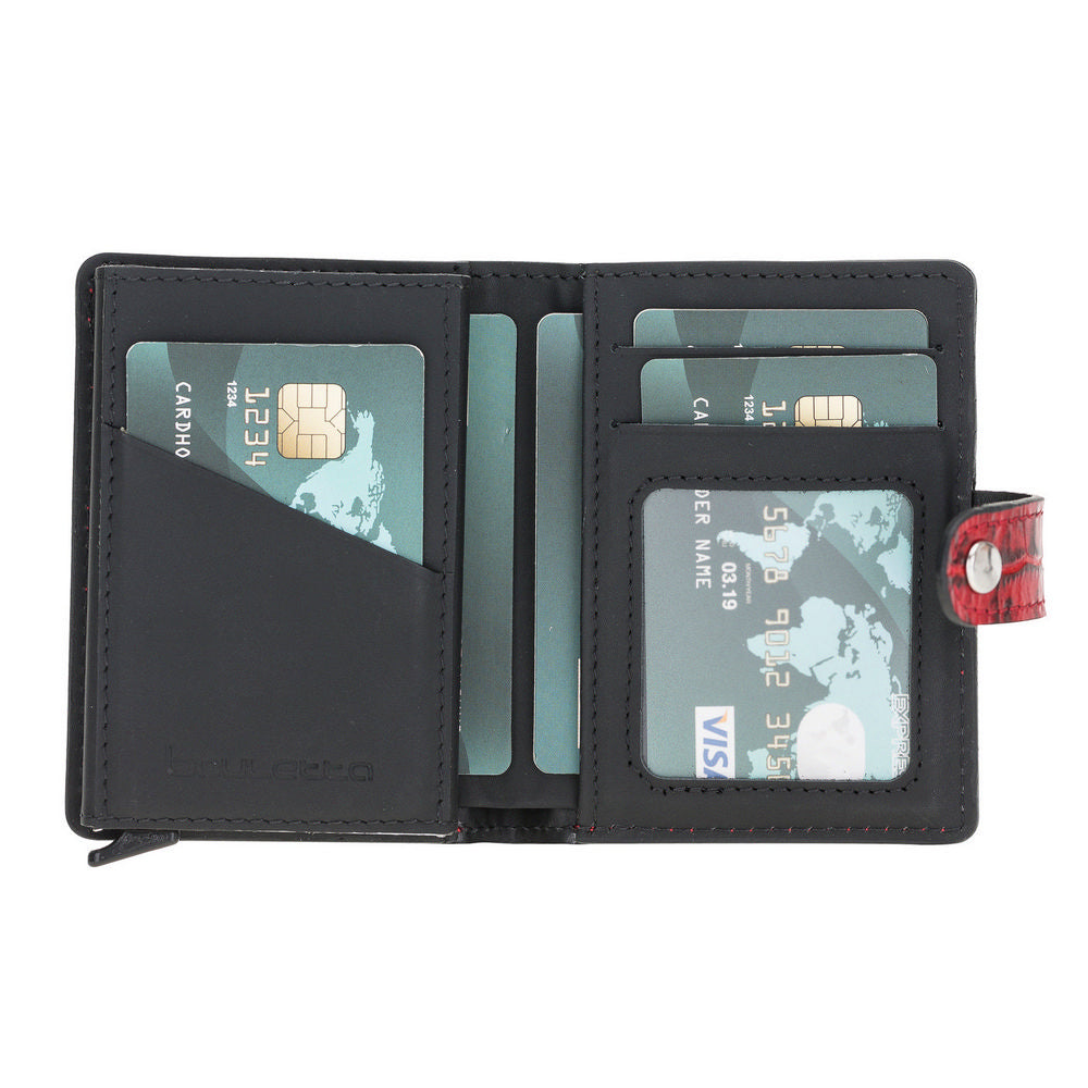 Palermo Mechanical Leather Card Holder Wallet
