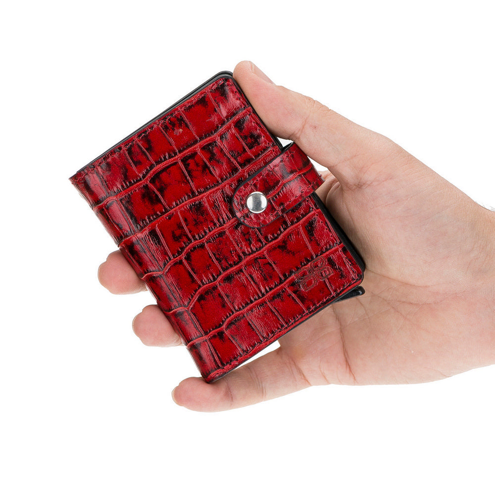 Palermo Mechanical Leather Card Holder Wallet