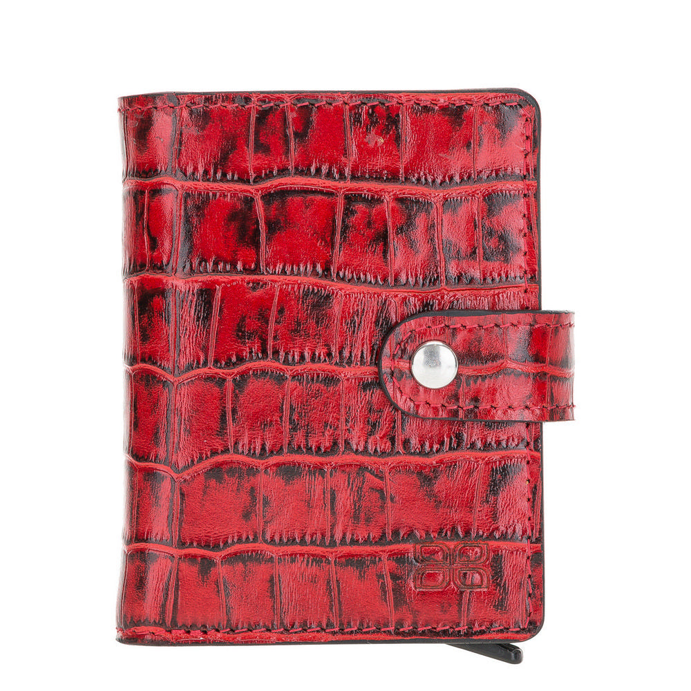 Palermo Mechanical Leather Card Holder Wallet