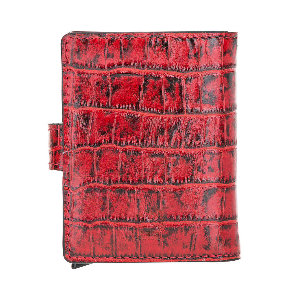 Palermo Mechanical Leather Card Holder Wallet