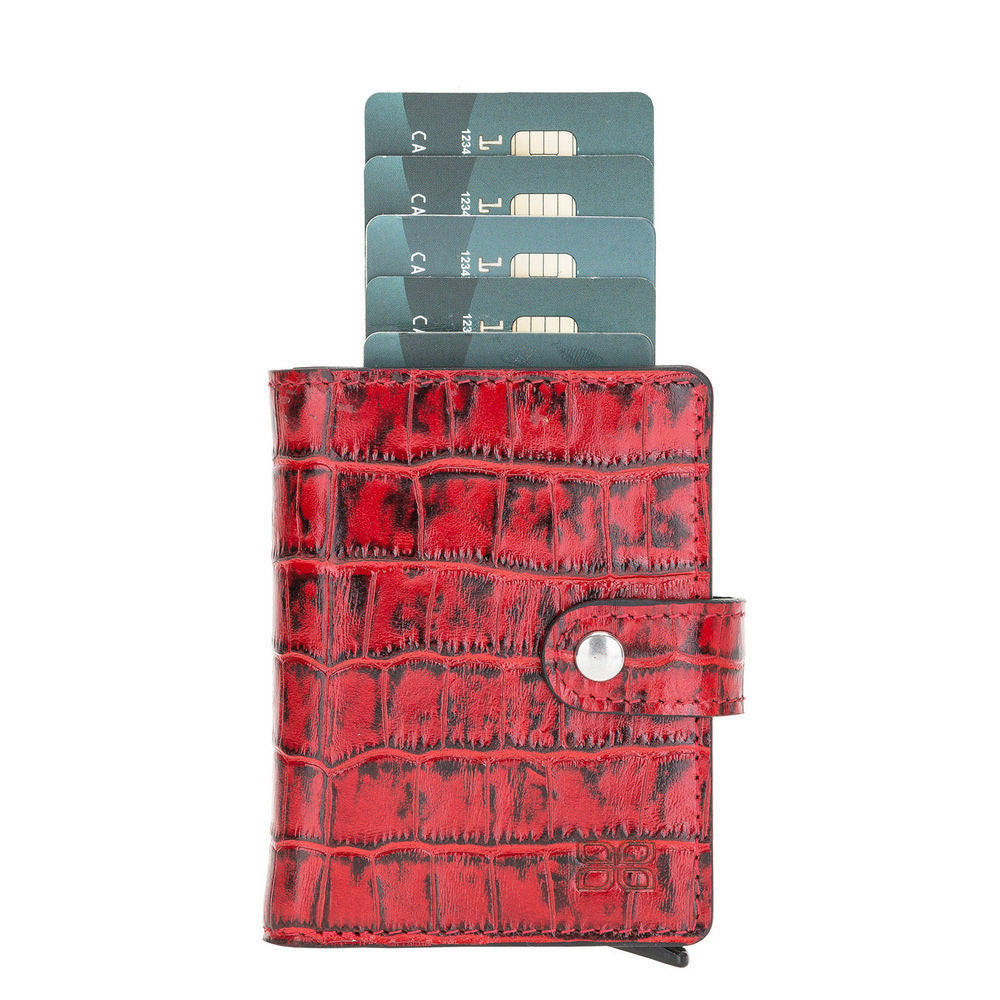 Palermo Mechanical Leather Card Holder Wallet