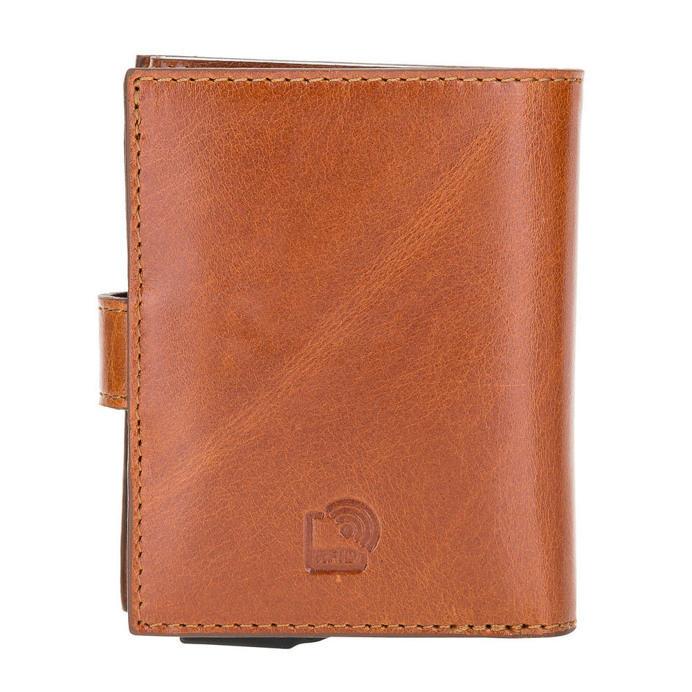 Palermo Mechanical Leather Card Holder Wallet