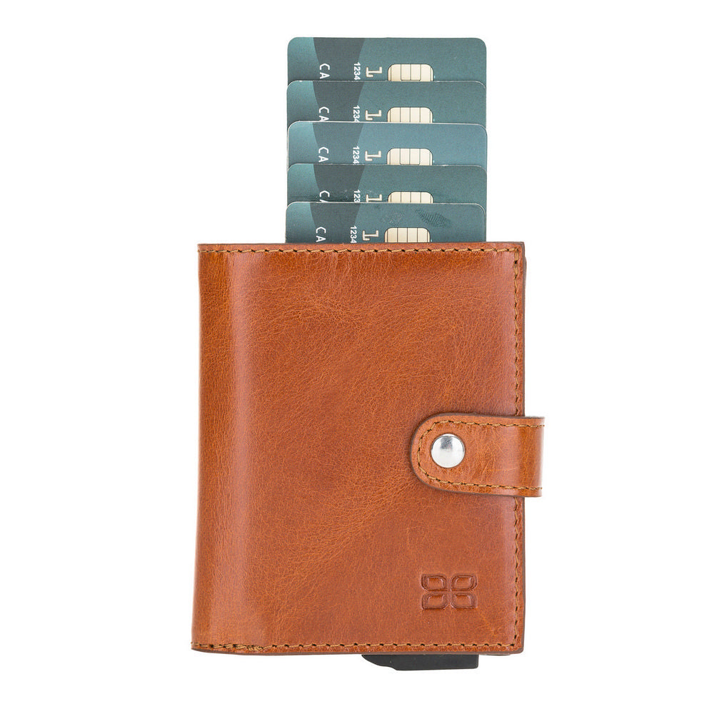 Palermo Mechanical Leather Card Holder Wallet