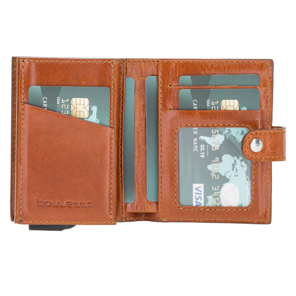 Palermo Mechanical Leather Card Holder Wallet