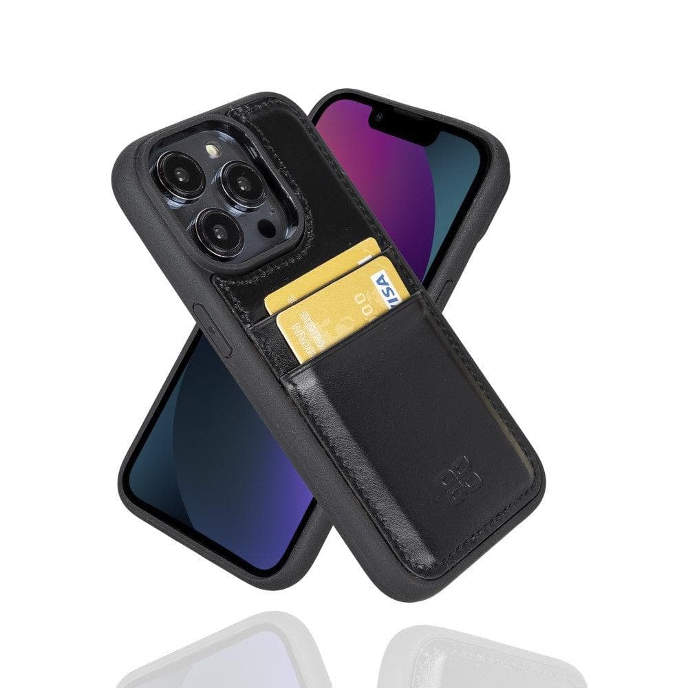 Apple iPhone 14 Series Leather Back Cover with Card Holder