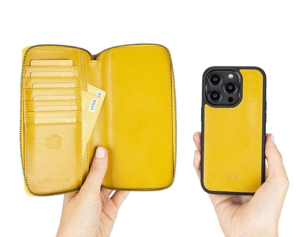 Apple iPhone 15 Series Detachable and Zipper Leather Wallet Case - Pre Order Bouletta LTD