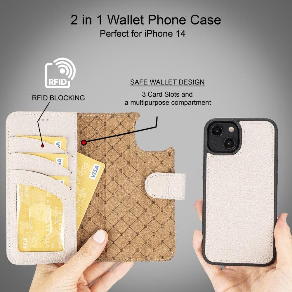 Apple iPhone 15 Series Detachable Leather Wallet Case Colorful - MW Bouletta LTD
