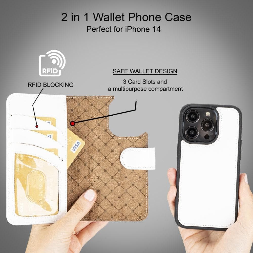 Apple iPhone 15 Series Detachable Leather Wallet Case Colorful - MW Bouletta LTD