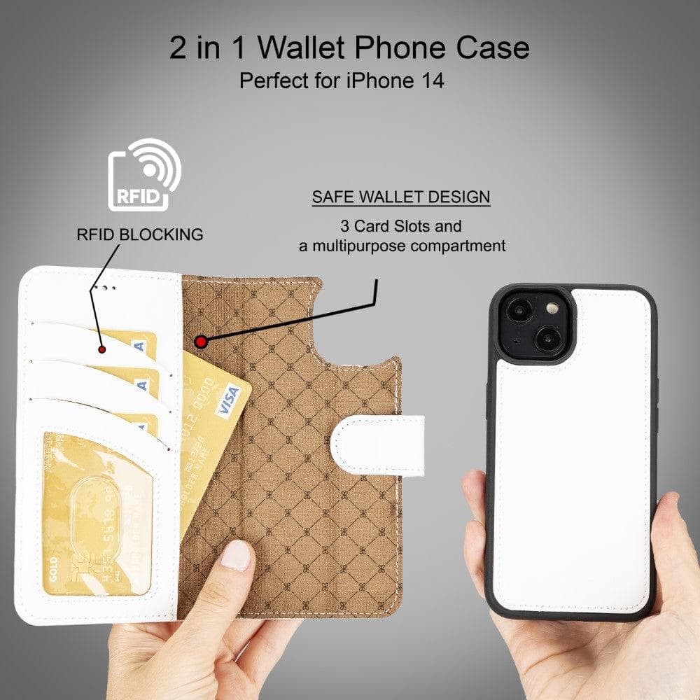 Apple iPhone 15 Series Detachable Leather Wallet Case Colorful - MW Bouletta LTD