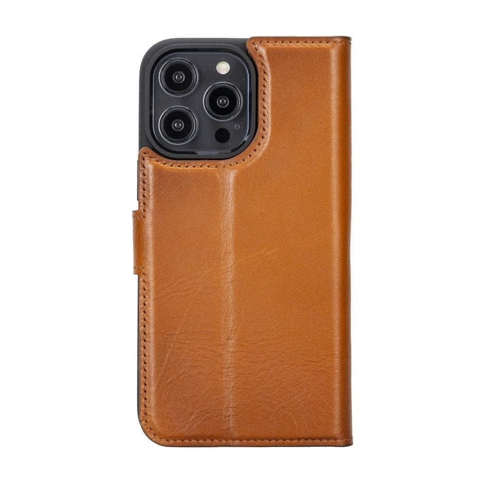 Apple iPhone 15 Series Detachable Leather Wallet Case Darker Color - MW Bouletta LTD