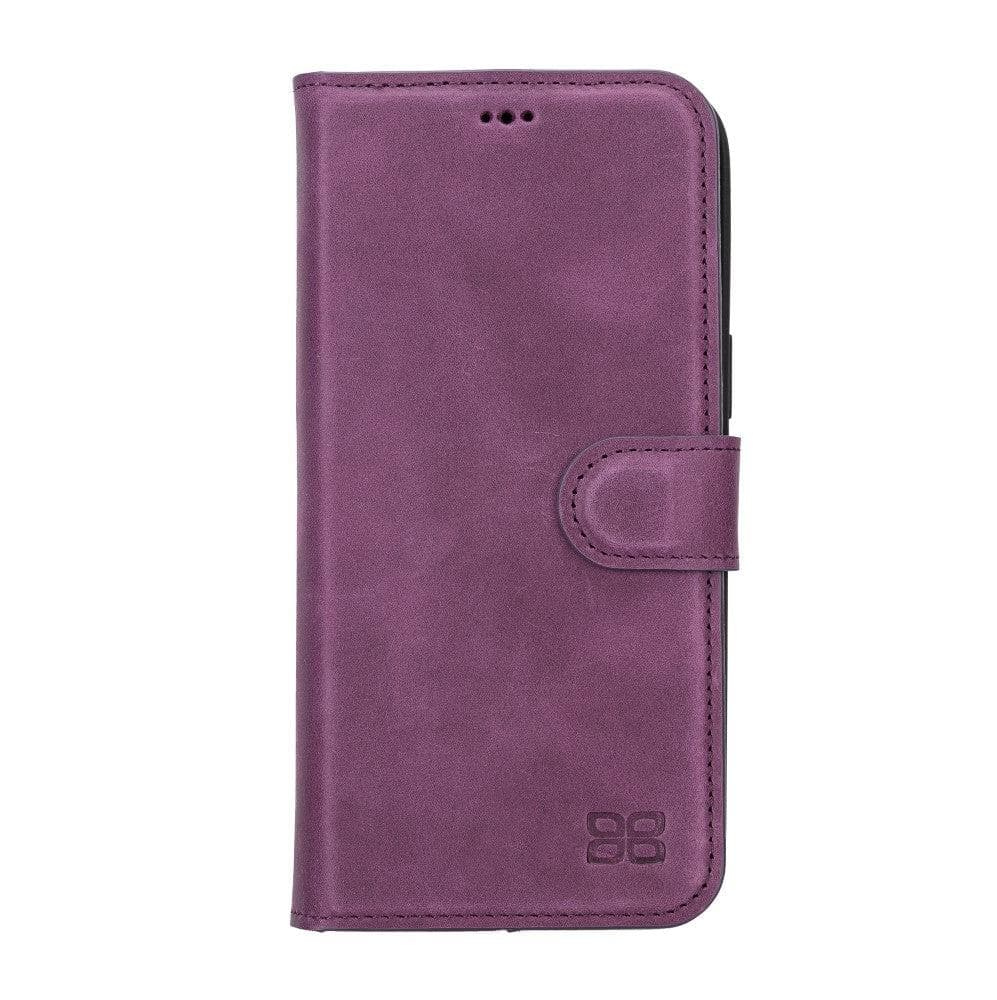 Apple iPhone 15 Series Detachable Leather Wallet Case Darker Color - MW Bouletta LTD