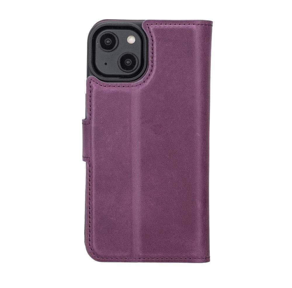 Apple iPhone 15 Series Detachable Leather Wallet Case Darker Color - MW Bouletta LTD