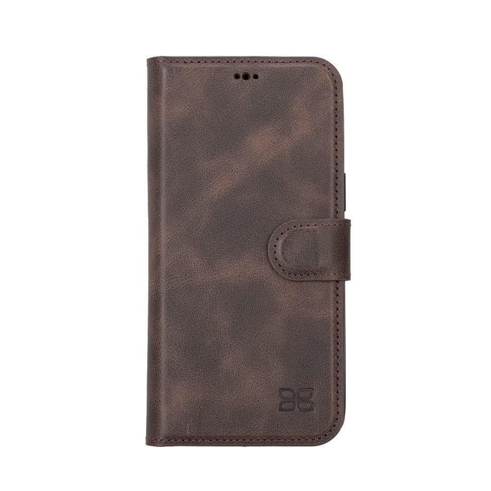 Apple iPhone 15 Series Detachable Leather Wallet Case Darker Color - MW Bouletta LTD