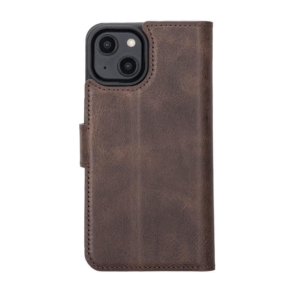 Apple iPhone 15 Series Detachable Leather Wallet Case Darker Color - MW Bouletta LTD