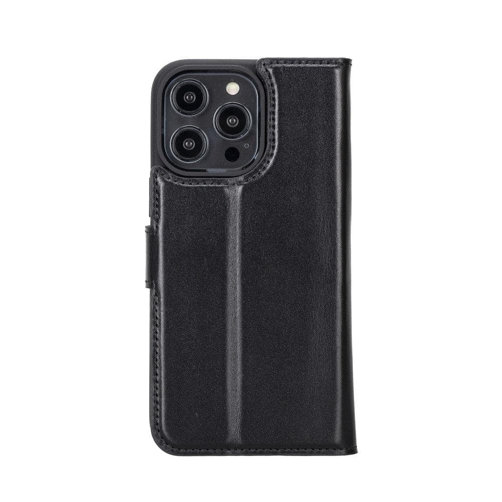 Apple iPhone 15 Series Detachable Leather Wallet Case Darker Color - MW Bouletta LTD