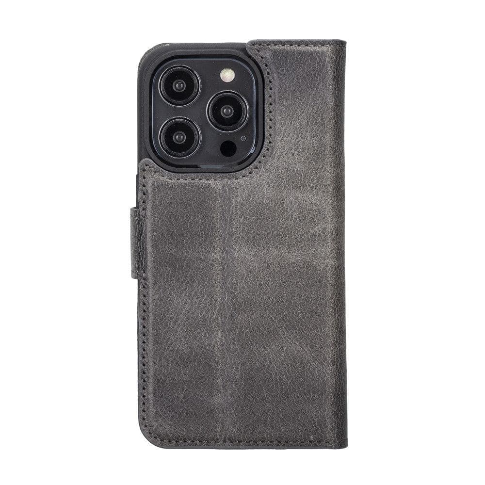 Apple iPhone 15 Series Detachable Leather Wallet Case Darker Color - MW Bouletta LTD