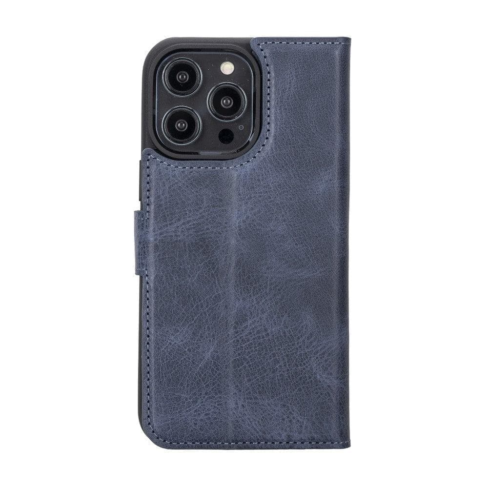Apple iPhone 15 Series Detachable Leather Wallet Case Darker Color - MW Bouletta LTD